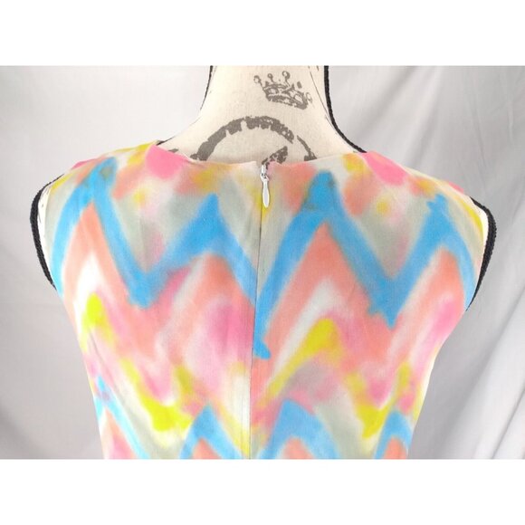 Missoni Sleeveless Shift Dress Size EU38 US XS Multicolored Zigzag Print - Picture 6 of 12